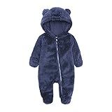 Casaco De Lã Com Capuz Macacão Macacão Agasalhos Menino Menina Bebê Jaqueta Com Pé Meninas Casaco E Jaqueta Infantil Meninas Roupas Azul Marino 9 12 Meses