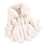 Casaco De Lã De Manga Comprida Grosso Sólido Para Bebês Meninas Crianças Pequenas Inverno Quente Casaco Jaqueta Infantil Páscoa Branco 2 3 Anos