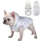 Casaco De Lã Para Cães à Prova De Vento Impermeável Para Cães Casaco De Lã E Algodão Jaqueta Quente Para Cães Roupas Para Animais De Estimação Para Clima Frio Colete Para Cães Pequenos Médios E Grandes Prata GGG 