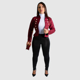 Casaco Feminino Blazer Jaqueta Suede Manga Comprida Inverno