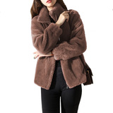 Casaco Feminino De Pelúcia Jaquetas Peludo Frio Inverno