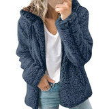 Casaco Feminino Plus Size Sobretudo Pelo Peludo Frio Inverno