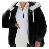 Casaco Feminino Sobretudo De Pelúcia Peludo P Inverno Novo