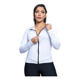 Casaco Fit Blusa Treino Proteção Solar Uv Corrida Ziper Slim