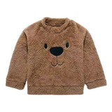 Casaco Infantil Blusa Frio Pelúcia Urso Moletom Pelinho