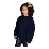 Casaco Infantil Teddy Inverno Pelinhos Capuz Pelucia Moletom