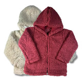 Casaco Inverno Pelúcia Bebe Infantil Com Capuz Premium