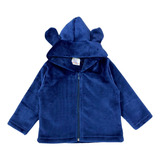 Casaco Jaqueta Infantil Fleece Pelúcia Inverno Capuz E Zíper