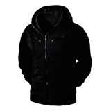 Casaco Moletom Blusa De Frio Masculino De Ziper Carteira