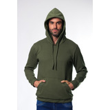 Casaco Moletom Masculino Liso Com Capuz Bolso Canguru 7892