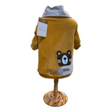 Casaco Plush Mostarda bege Para Cães