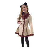 Casaco Plush Sobretudo Vestido Infantil Meninas Promoção