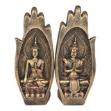 Casal Buda Namastê Híndu Mão Enfeite