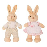 Casal De Coelhos Em Pé Com Cestinha P