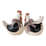 Casal De Galo E Galinha Decorativo Enfeite De Cozinha