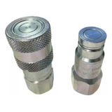 Casal Engate Rápido Face Plana 1 2 Npt Carregadeira Bobcat 