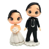 Casal Para Topo De Bolo Casamento Noivinhos Biscuit