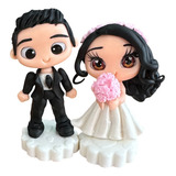 Casal Topo De Bolo Noivinhos Biscuit Casamento Promoção