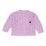 Casaquinho Bebê Menina Em Tricot Trançado Mini Co Rosa