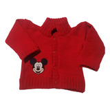 Casaquinho De Lã Tricô Bebê Mickey