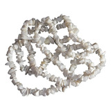 Cascalho Branco White Shell Natural Teostone Colar Grand 401