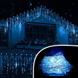 Cascata 400 Led 10m Natal Prova D agua Quente Frio Colorido Cor Das Luzes Branco Frio 220v