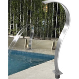 Cascata Aço Inox Para Piscina Naja Slim Chafariz Inox Reis Sofisticada 100 Inox