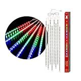 Cascata Bastão Led Chuva Meteoro Natal Snowfall 8 Tubo 50cm RGB 