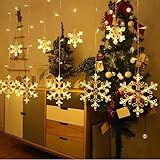 Cascata Com Flocos De Neve De LED 8 Funções De Pisca Para Decorações De Natal 2 5 Metros Luzes De Natal Para Sacada Janela Jardim 110V Branco Quente 