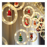Cascata Cortina 130leds Warm Figuras Natalinas Bq