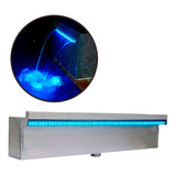 Cascata De Embutir 40 Cm Para Piscina Aço Inox Com Led Evald