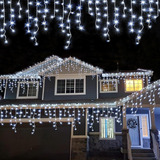 Cascata Led 400 Leds Pisca 8funções 10m Controle Feliz Natal