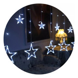 Cascata Led Com Estrelas Decoração 8 Funções Pisca Natal