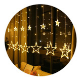 Cascata Led Com Estrelas Decoração 8 Funções