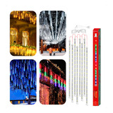 Cascata Led Luzes Natal Chuva Meteoro Snowfall Tubo 50cm