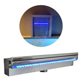 Cascata Para Piscina Bico Polido Com Led Colorido 80cm