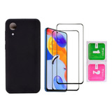 Case Capa Capinha Película Vidro 3d Para Galaxy A03 Core