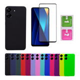 Case Capa Capinha Película Vidro 3d Para Xiaomi Poco C65
