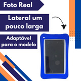 Case Capa Emborrachada Azul Anti Queda Tablet 7 Polegadas