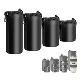 Case Capa Porta Lente Neoprene À Prova Dagua Preto Avulso