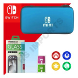 Case Capa Proteção Switch Lite Pelicula Vidro 4 Grip