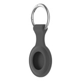 Case Capa Protetora Airtag Silicone Capinha Chaveiro Cinza