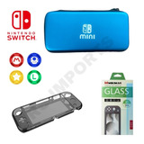Case Capa Switch Lite Película Vidro 4 Grip Acrílico