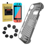 Case Capa Tpu Nintendo Switch Pelicula De Vidro 4 Grip