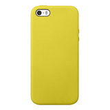 Case Capinha Silicone Compatível Com iPhone 5 E 5s Se Cor Amarelo