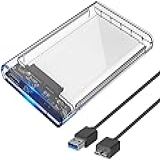 Case Externa 2 5 Alta Velocidade Conexão USB 3 0 Sata 3 Transmissão 6gbps Suporta SSDs E HDs De Até 3TB Design Transparente E Resistente