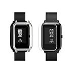 Case Kit Película Compatível Com Amazfit BIP BIP U Bumper Case 1 Película Silicone Prata 