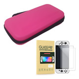 Case Nintendo Switch Oled Estojo Bolsa Viagem 2 Películas
