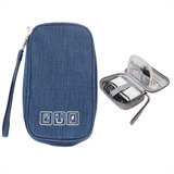 Case Organizador C Divisória Armazenar Acessório Eletrônico Cor Azul