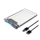 Case Para Hd Externo Raptorcom Transparente Pc Ps4 Notebook Ssd Hdd Sata 2 5 Usb 3 0